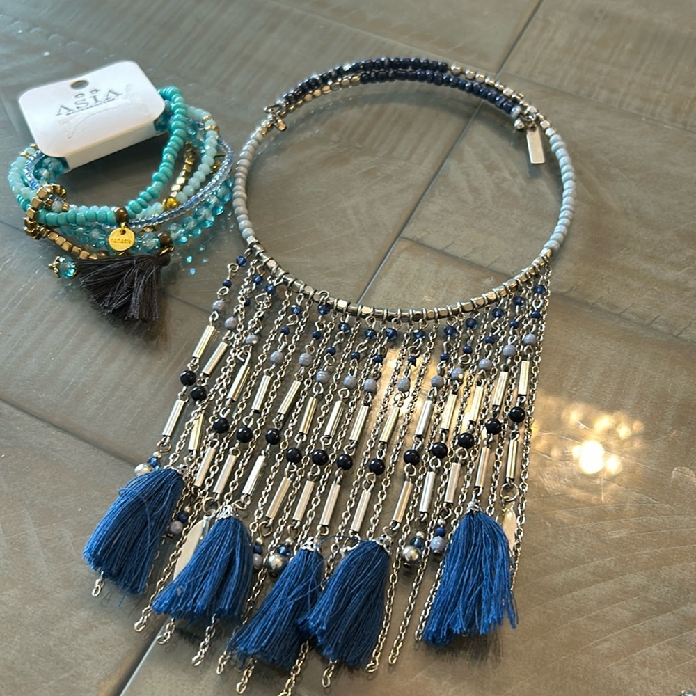 Boho Chic necklaces and bracelet set